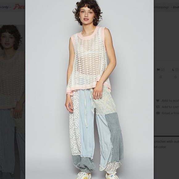 POL “ Cindi “ POL Crochet Knit Sleeveless Top 10 - Picture 5 of 5